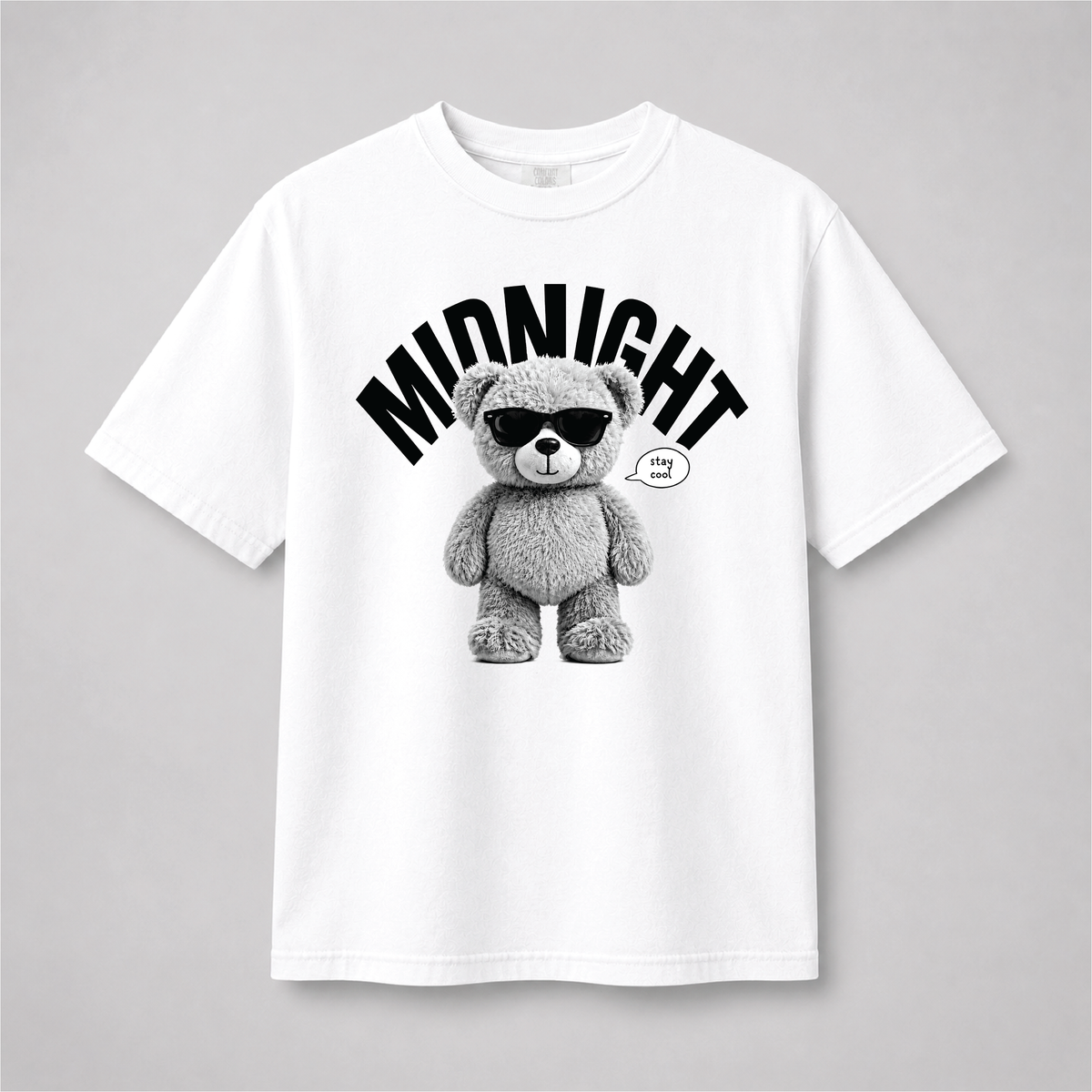 Midnight Stay Cool Teddy Bear Graphic Tee