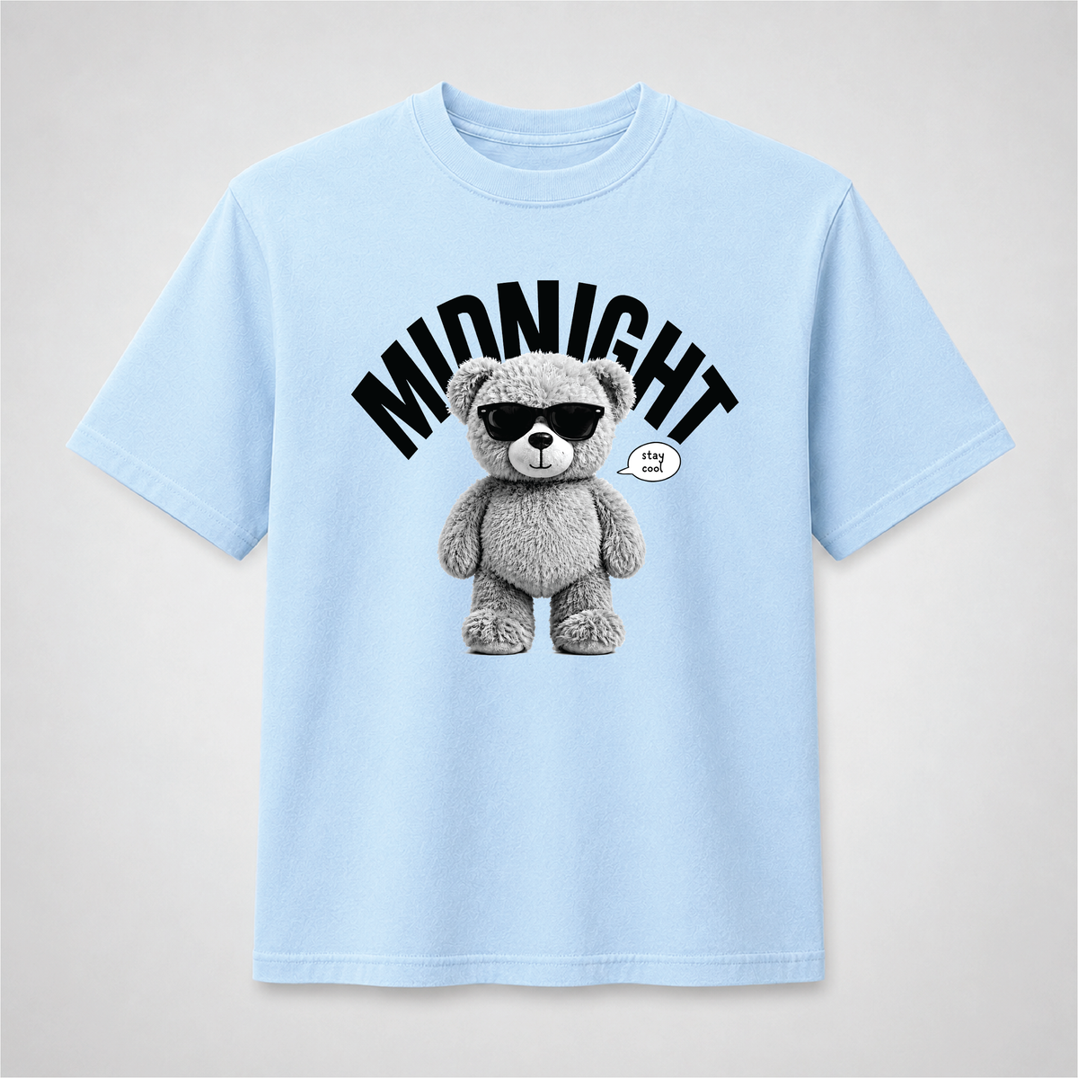 Midnight Stay Cool Teddy Bear Graphic Tee