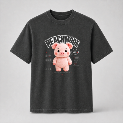 Cute Pig Peach Mode Shirt | Kawaii Self Care Graphic Tee
