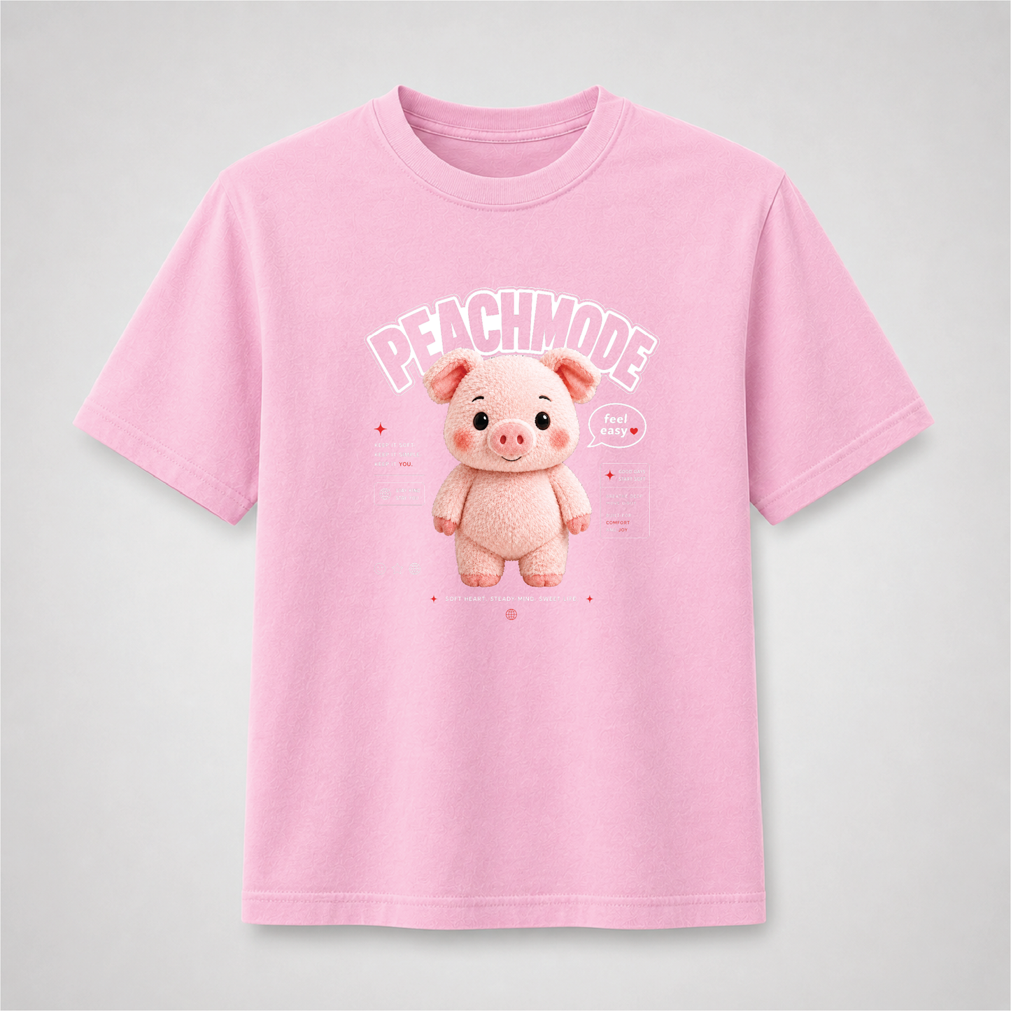 Cute Pig Peach Mode Shirt | Kawaii Self Care Graphic Tee