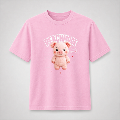 Cute Pig Peach Mode Shirt | Kawaii Self Care Graphic Tee