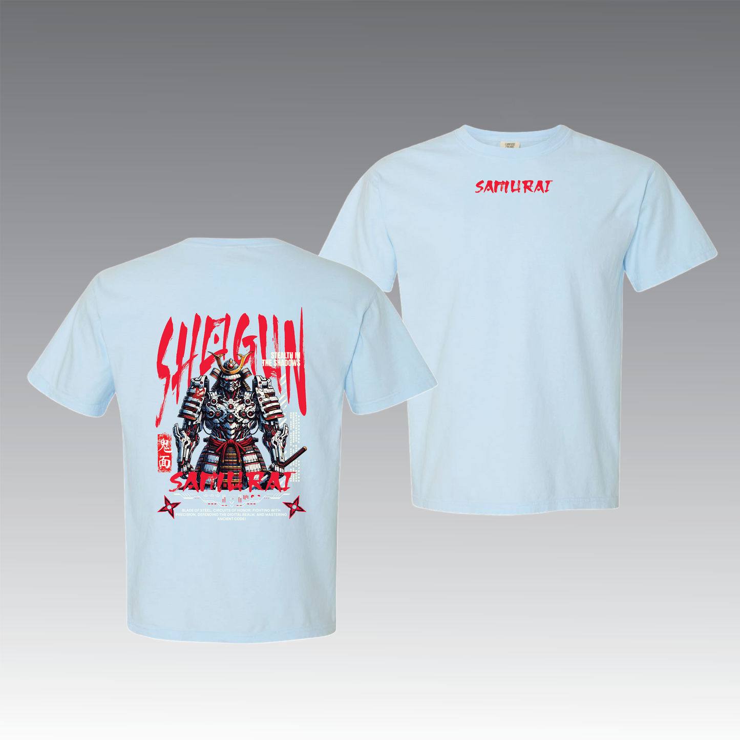 Cyber Samurai Graphic T-Shirt – Futuristic Streetwear Unisex Tee