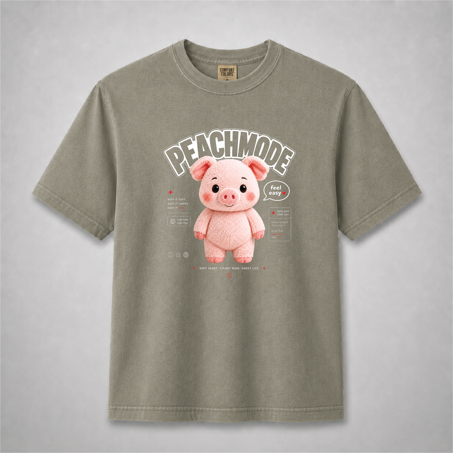 Cute Pig Peach Mode Shirt | Kawaii Self Care Graphic Tee