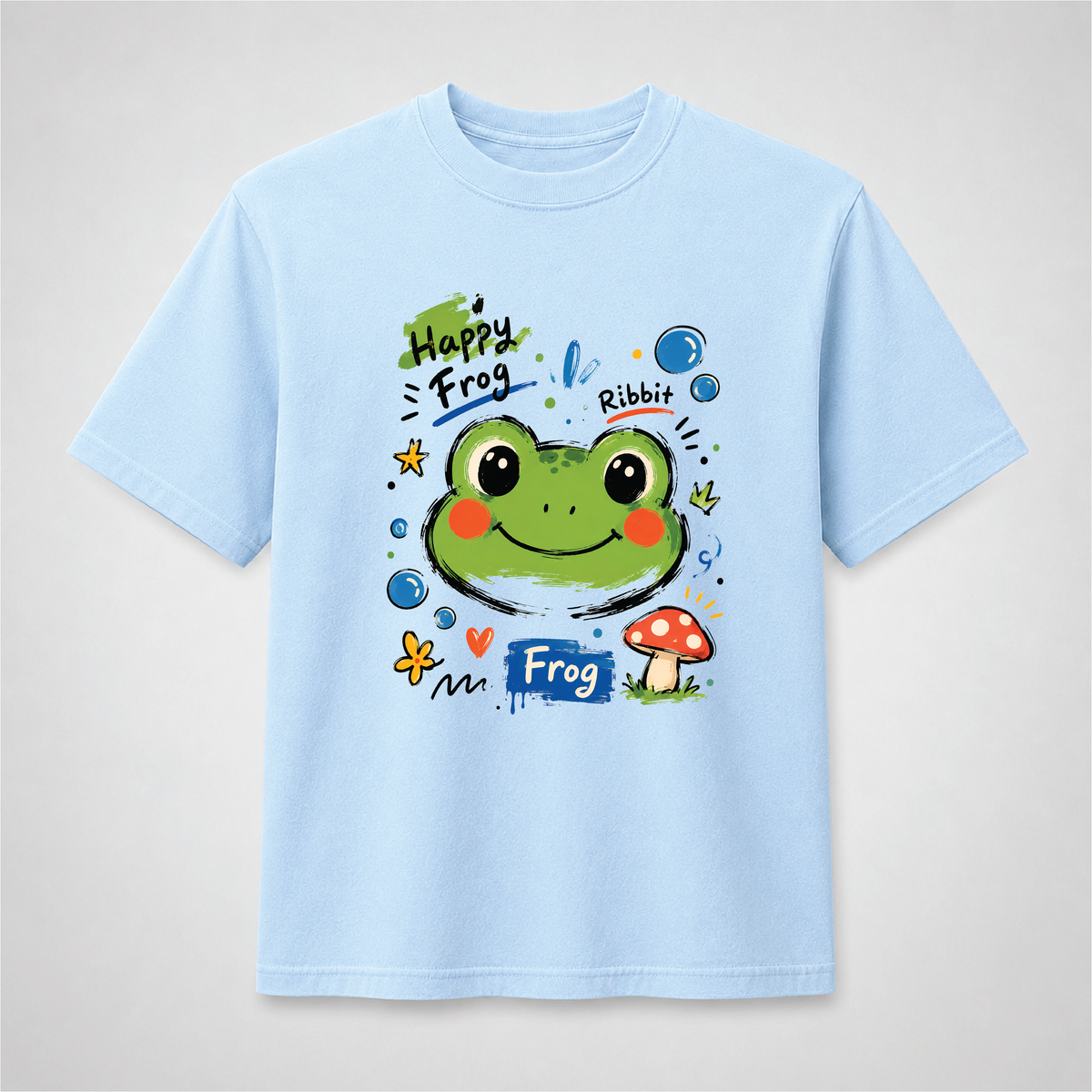 Happy Frog Cute Doodle Graphic Tee