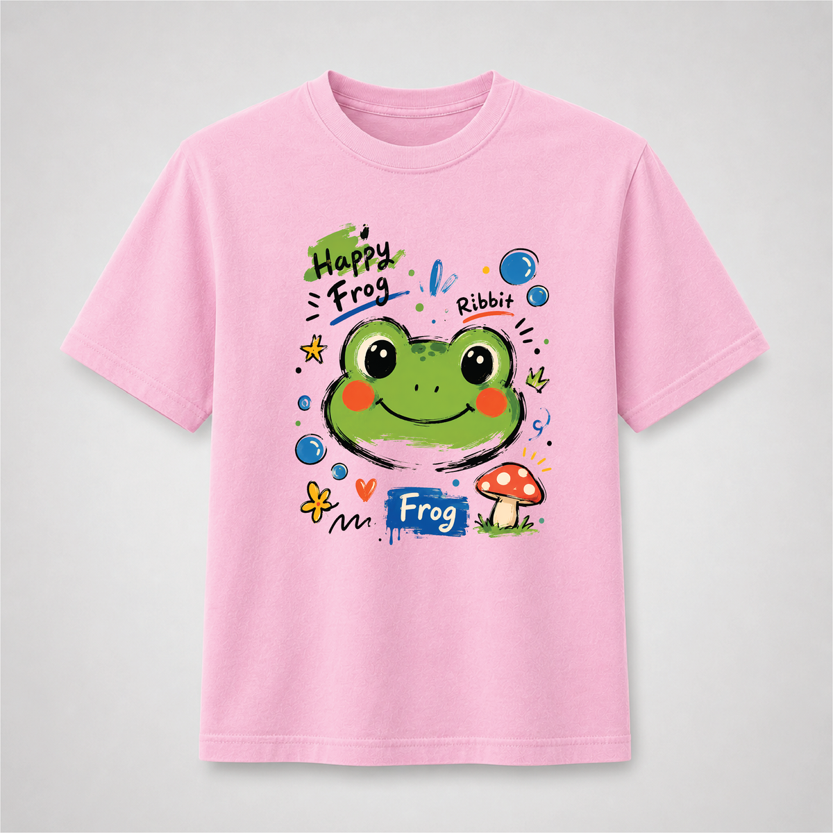 Happy Frog Cute Doodle Graphic Tee