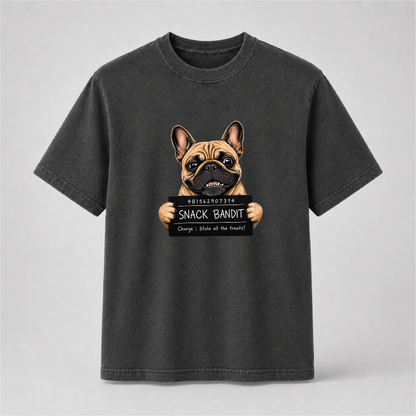 French Bulldog T-Shirt – Snack Bandit Dog Graphic Tee