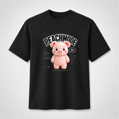 Cute Pig Peach Mode Shirt | Kawaii Self Care Graphic Tee