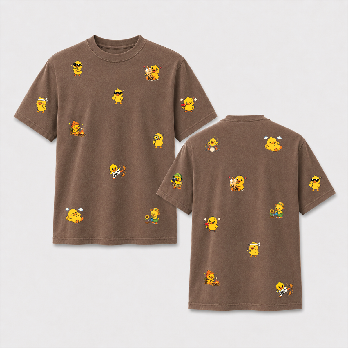 Little Duck Adventures Cute Front and Back Graphic Tee