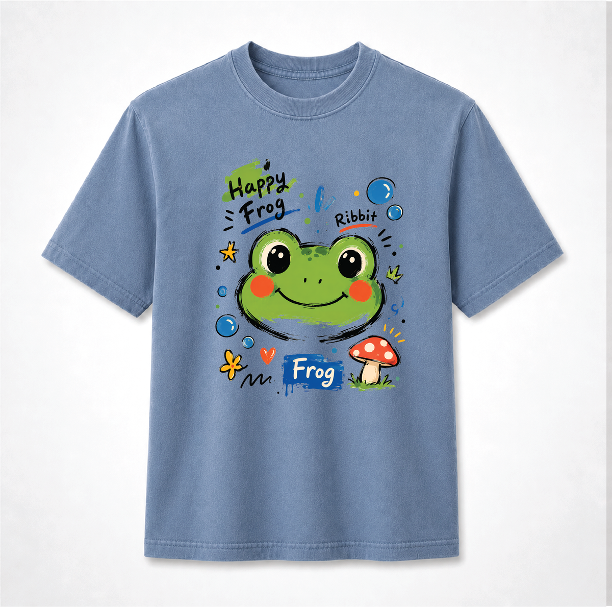 Happy Frog Cute Doodle Graphic Tee