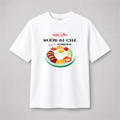 Vietnamese Cơm Tấm T-Shirt – Sườn Bì Chả Food Graphic Tee