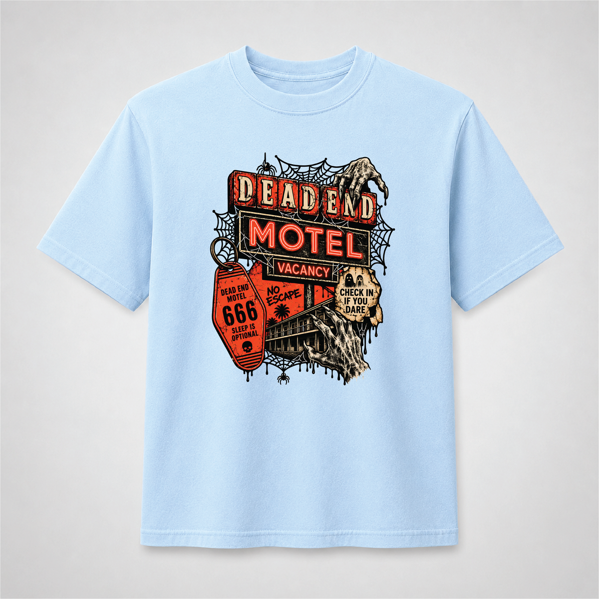 Dead End Motel Vintage Halloween Horror Graphic Tee