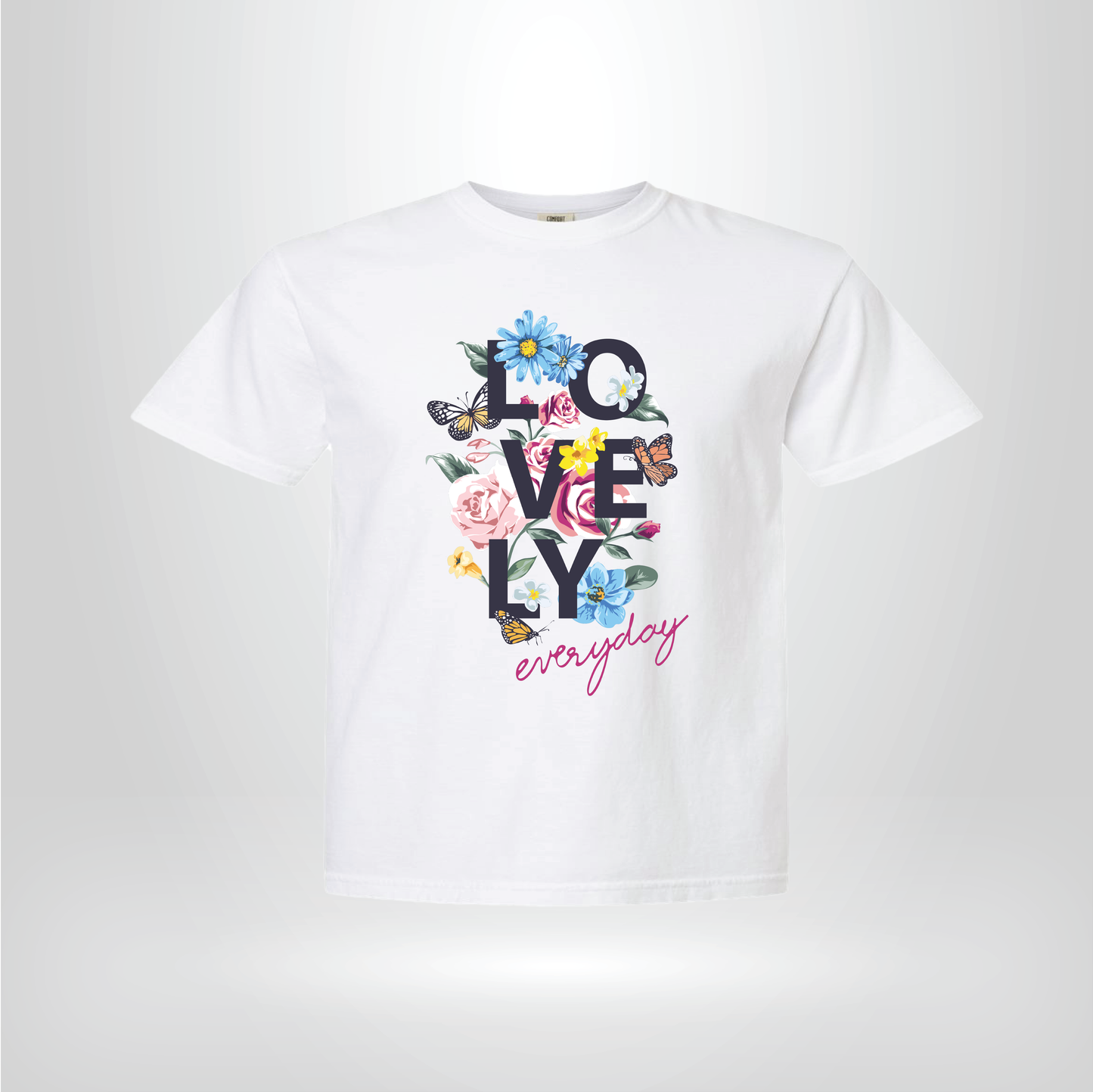 Romantic Floral “LOVE” Tee – Casual Gift for Her