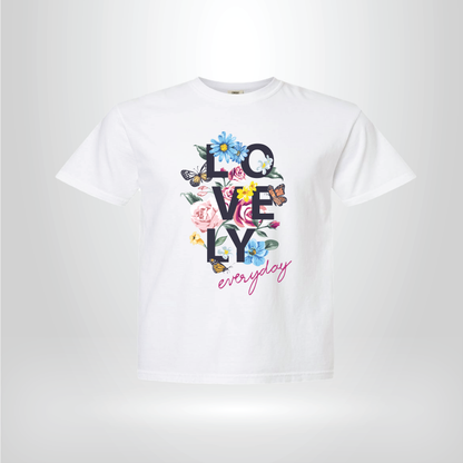 Romantic Floral “LOVE” Tee – Casual Gift for Her