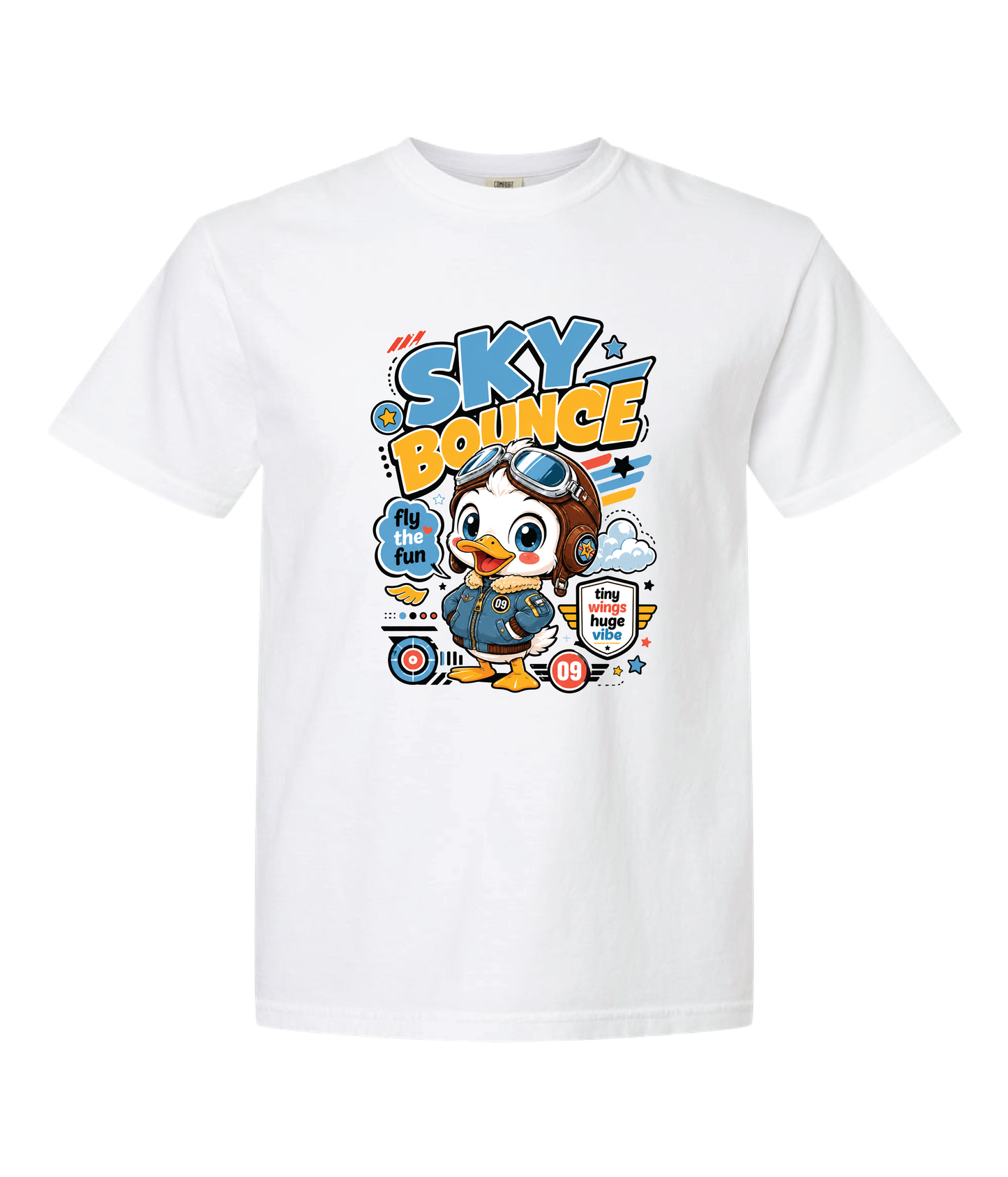 Duckling Aviator Graphic Tee Pilot Animal Gift
