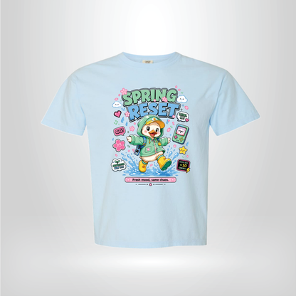 Spring Reset Duck Tee – Rainy Day Graphic Shirt