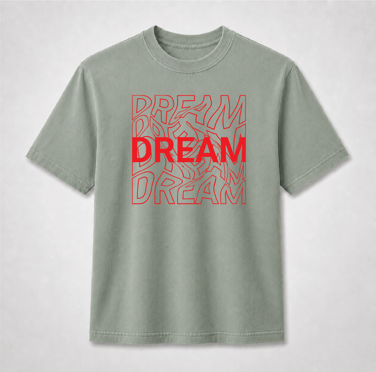 Dream Repeated Typography Minimalist Graphic Tee