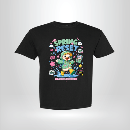 Spring Reset Duck Tee – Rainy Day Graphic Shirt