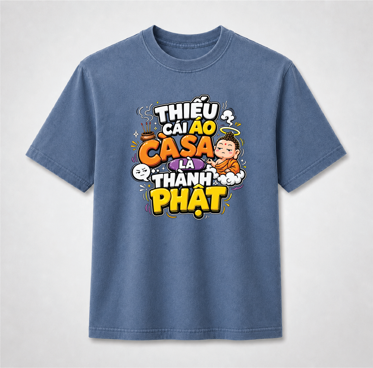 Thiếu Cái Áo Cà Sa Funny Vietnamese Buddha Graphic Tee