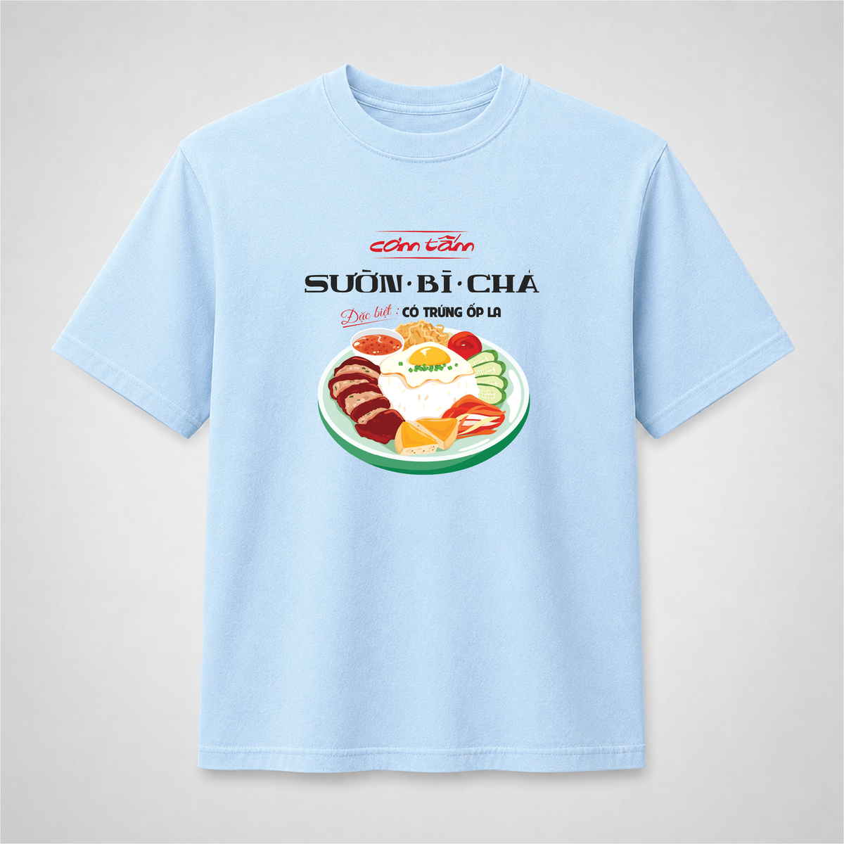 Vietnamese Cơm Tấm T-Shirt – Sườn Bì Chả Food Graphic Tee