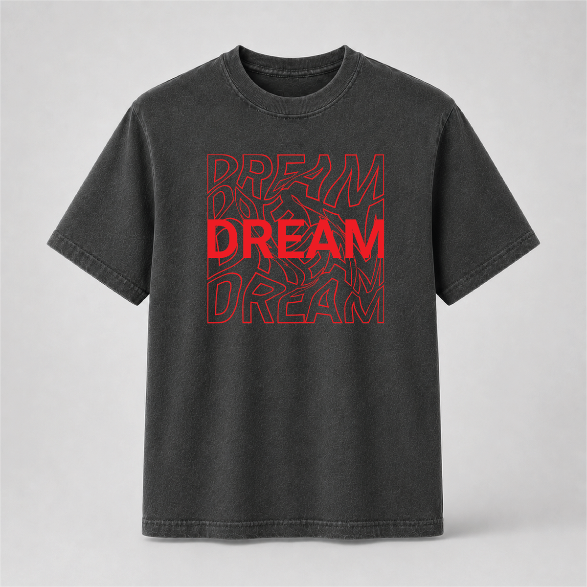 Dream Repeated Typography Minimalist Graphic Tee