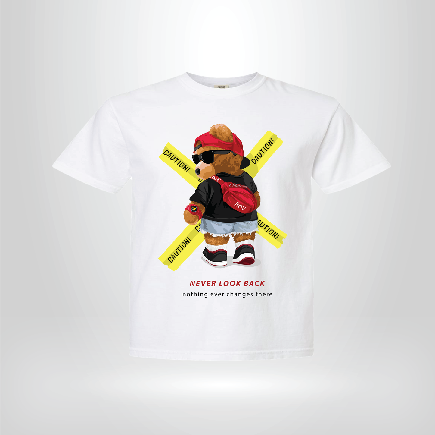 Teddy Bear Shirt – Never Look Back Graphic Tee
