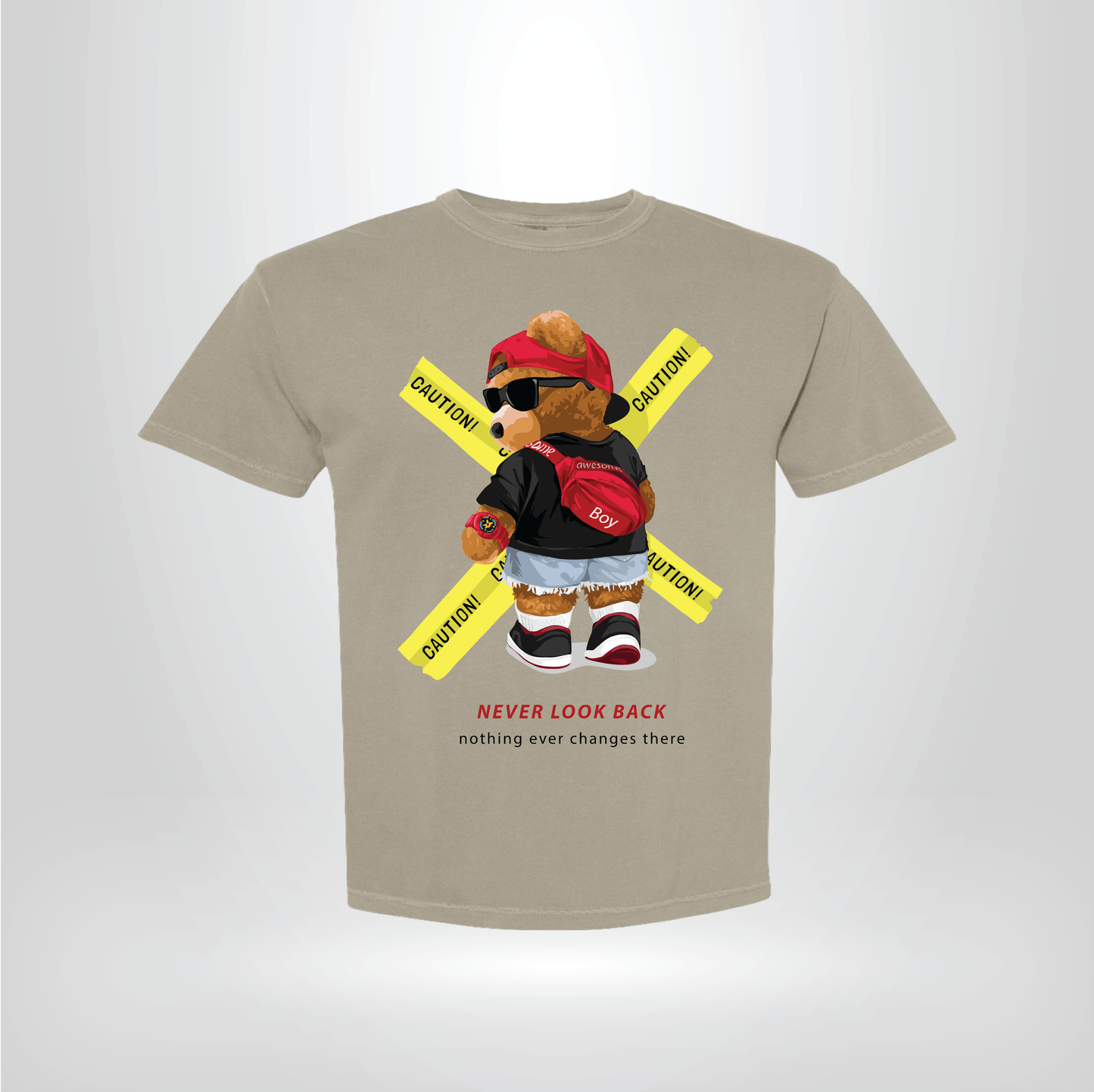 Teddy Bear Shirt – Never Look Back Graphic Tee