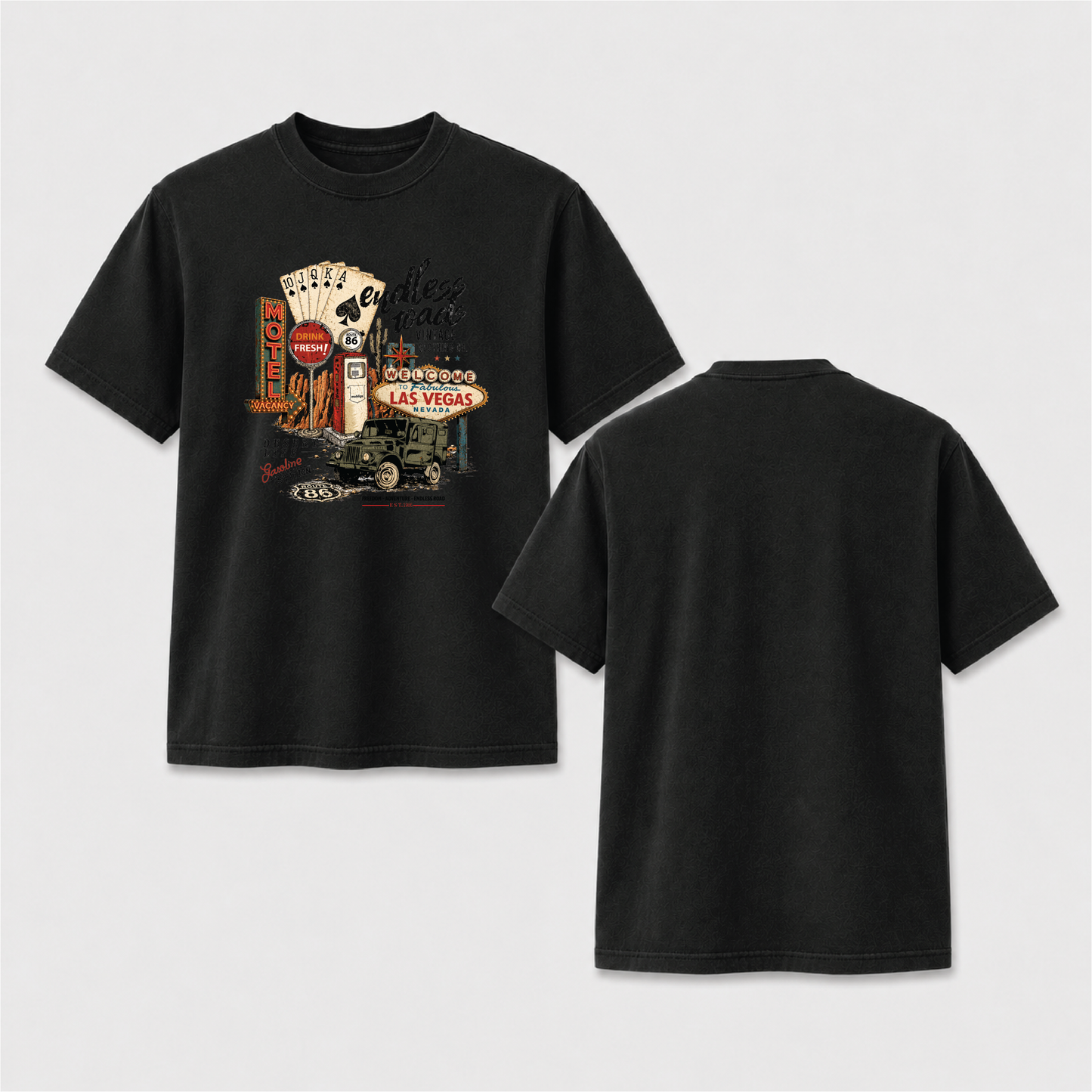 Las Vegas Road Trip Shirt | Route 66 Desert Travel Tee