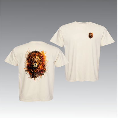 Lion Graphic Front and Back T-Shirt