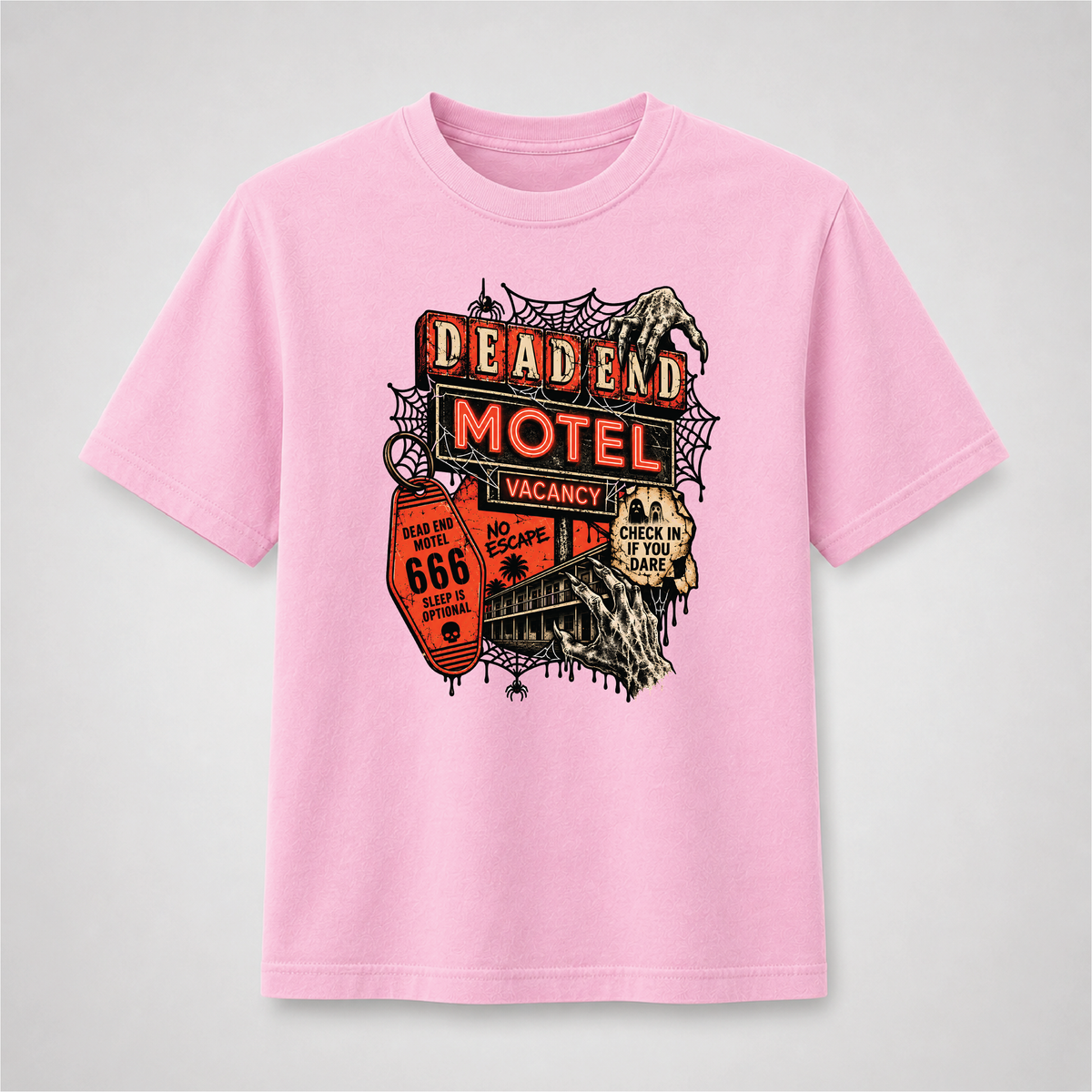 Dead End Motel Vintage Halloween Horror Graphic Tee