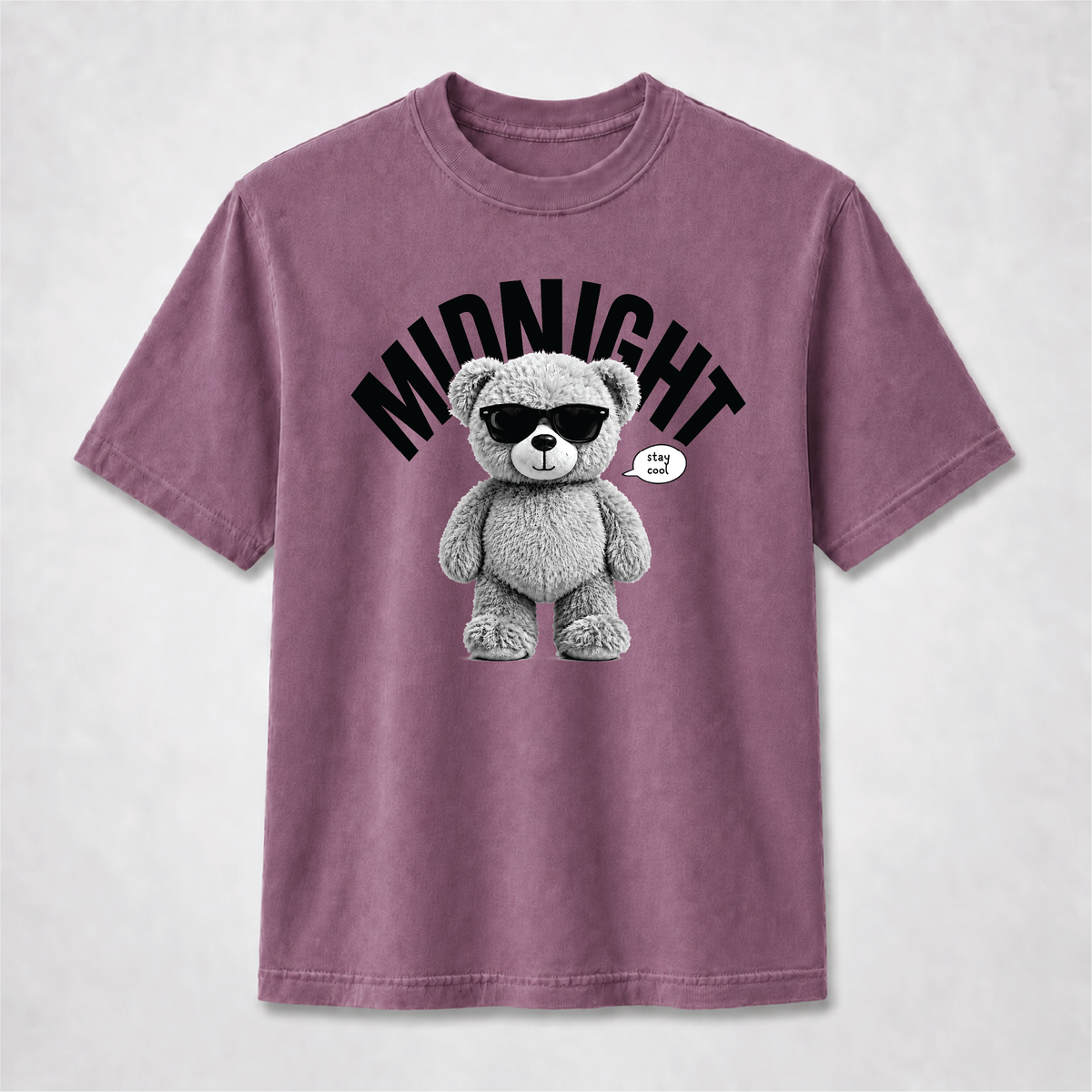 Midnight Stay Cool Teddy Bear Graphic Tee