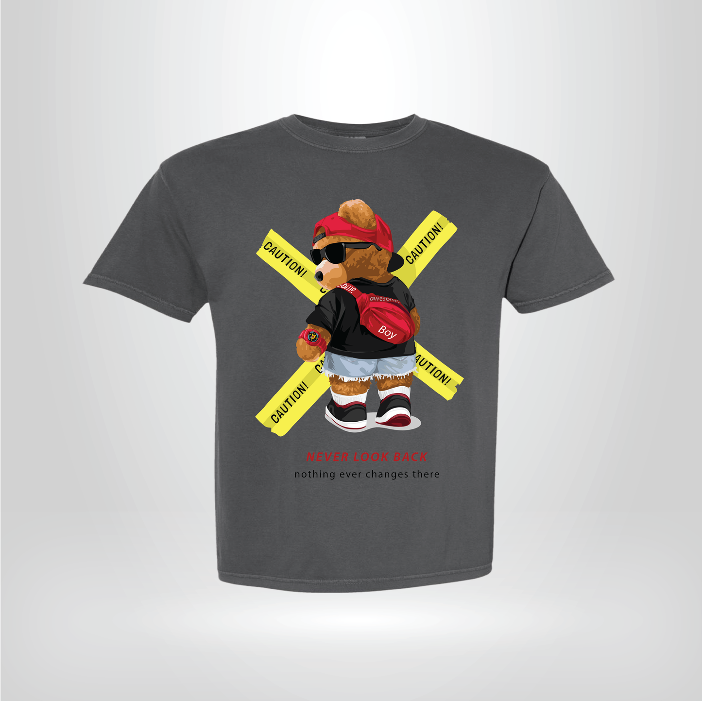 Teddy Bear Shirt – Never Look Back Graphic Tee