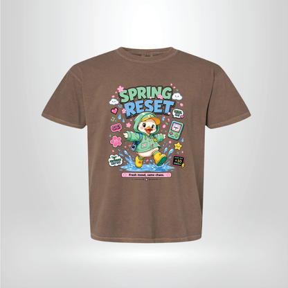 Spring Reset Duck Tee – Rainy Day Graphic Shirt