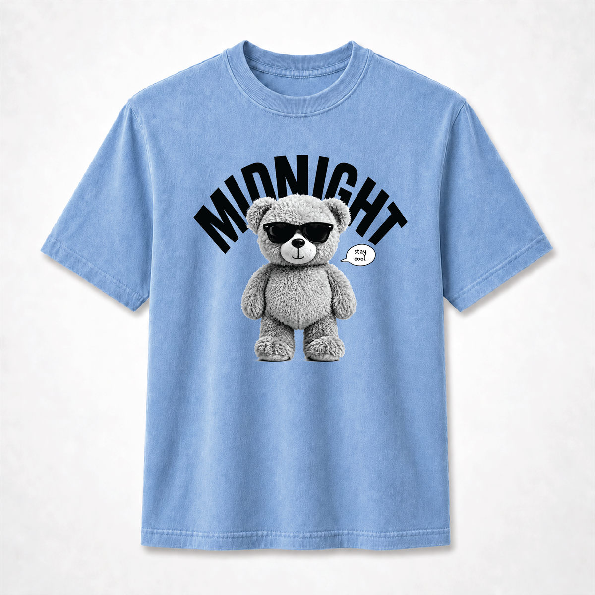 Midnight Stay Cool Teddy Bear Graphic Tee