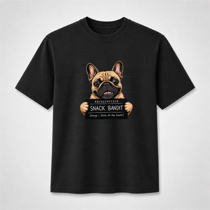 French Bulldog T-Shirt – Snack Bandit Dog Graphic Tee