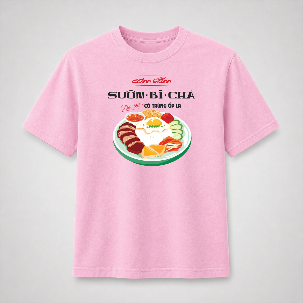Vietnamese Cơm Tấm T-Shirt – Sườn Bì Chả Food Graphic Tee