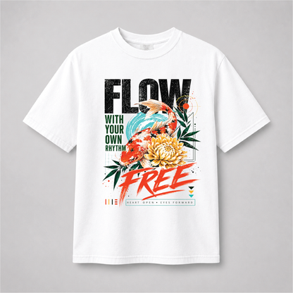 Koi Fish Graphic Tee – Flow Free Zen Shirt