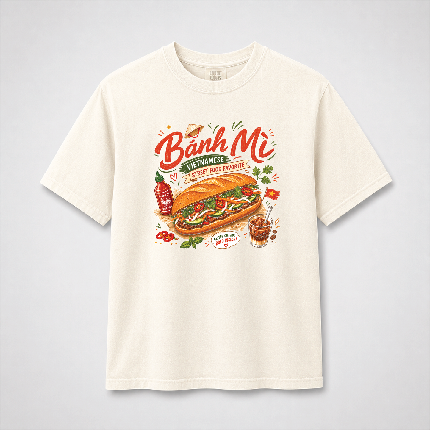 Bánh Mì Vietnamese Street Food Graphic Tee – Comfort Colors Shirt