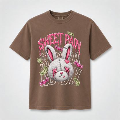 Sweet Pain Gothic Bunny T-Shirt – Creepy Cute Candy Rabbit Graphic Tee