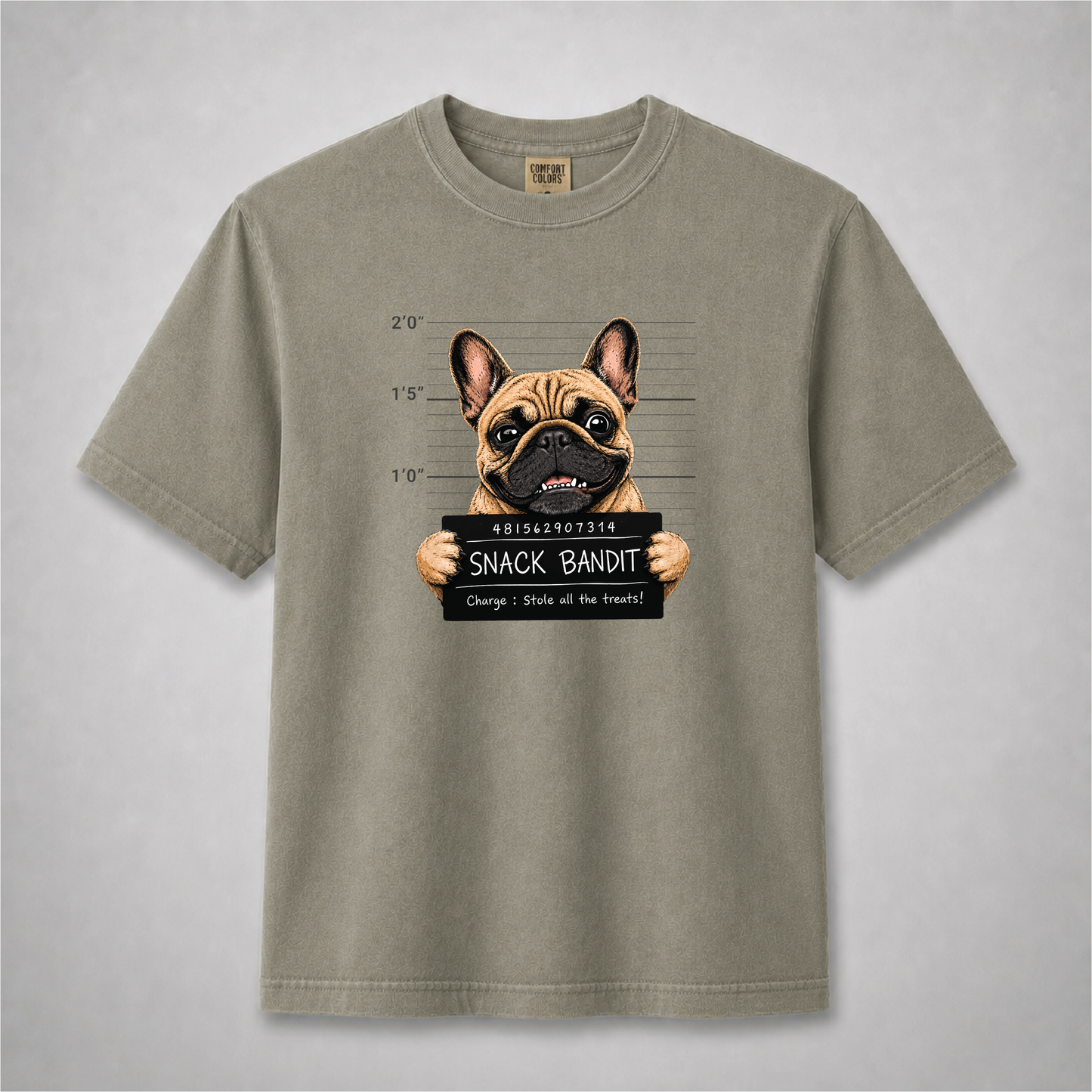 French Bulldog T-Shirt – Snack Bandit Dog Graphic Tee