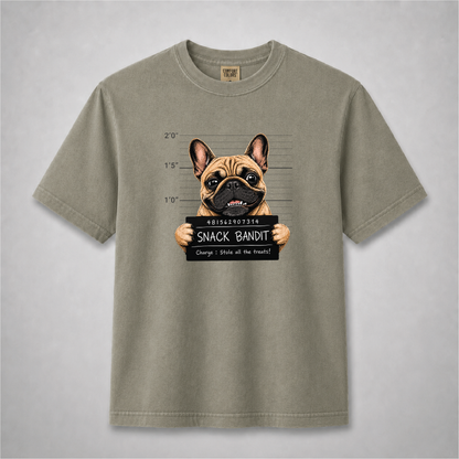 French Bulldog T-Shirt – Snack Bandit Dog Graphic Tee