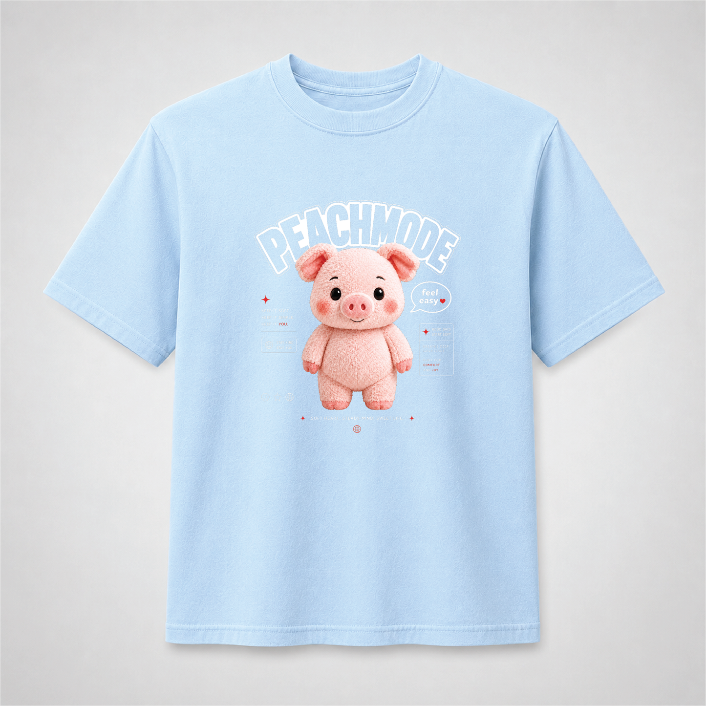 Cute Pig Peach Mode Shirt | Kawaii Self Care Graphic Tee