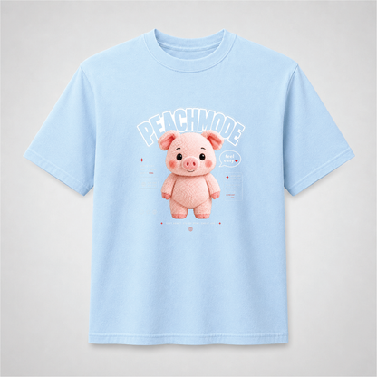 Cute Pig Peach Mode Shirt | Kawaii Self Care Graphic Tee