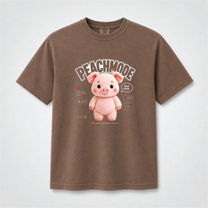 Cute Pig Peach Mode Shirt | Kawaii Self Care Graphic Tee
