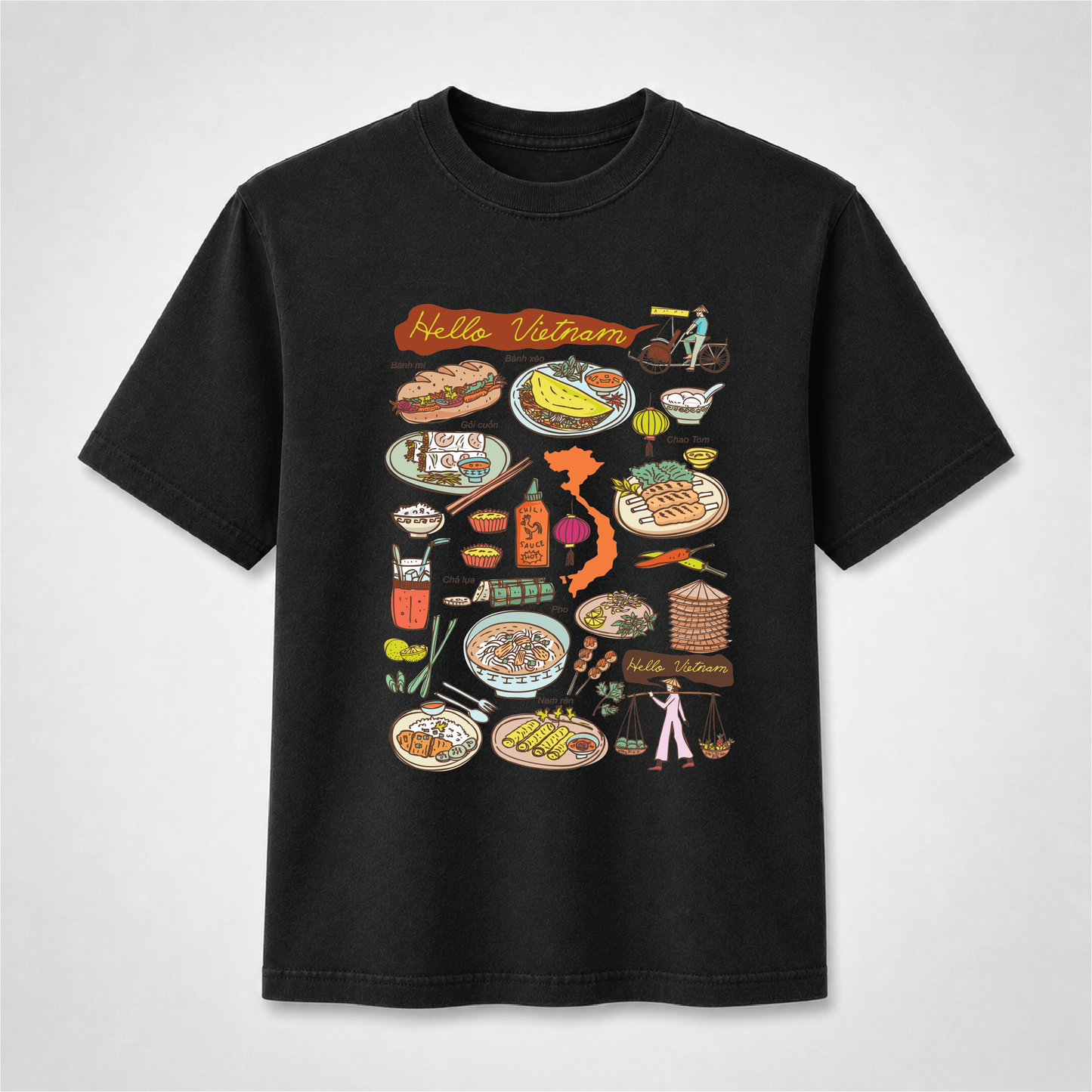 Hello Vietnam Food T-Shirt – Vietnamese Cuisine & Culture Graphic Tee