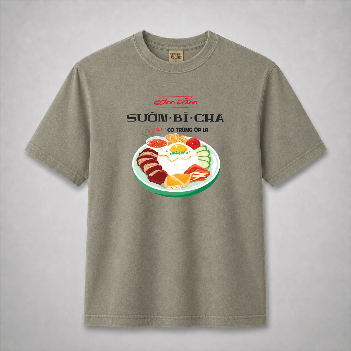 Vietnamese Cơm Tấm T-Shirt – Sườn Bì Chả Food Graphic Tee