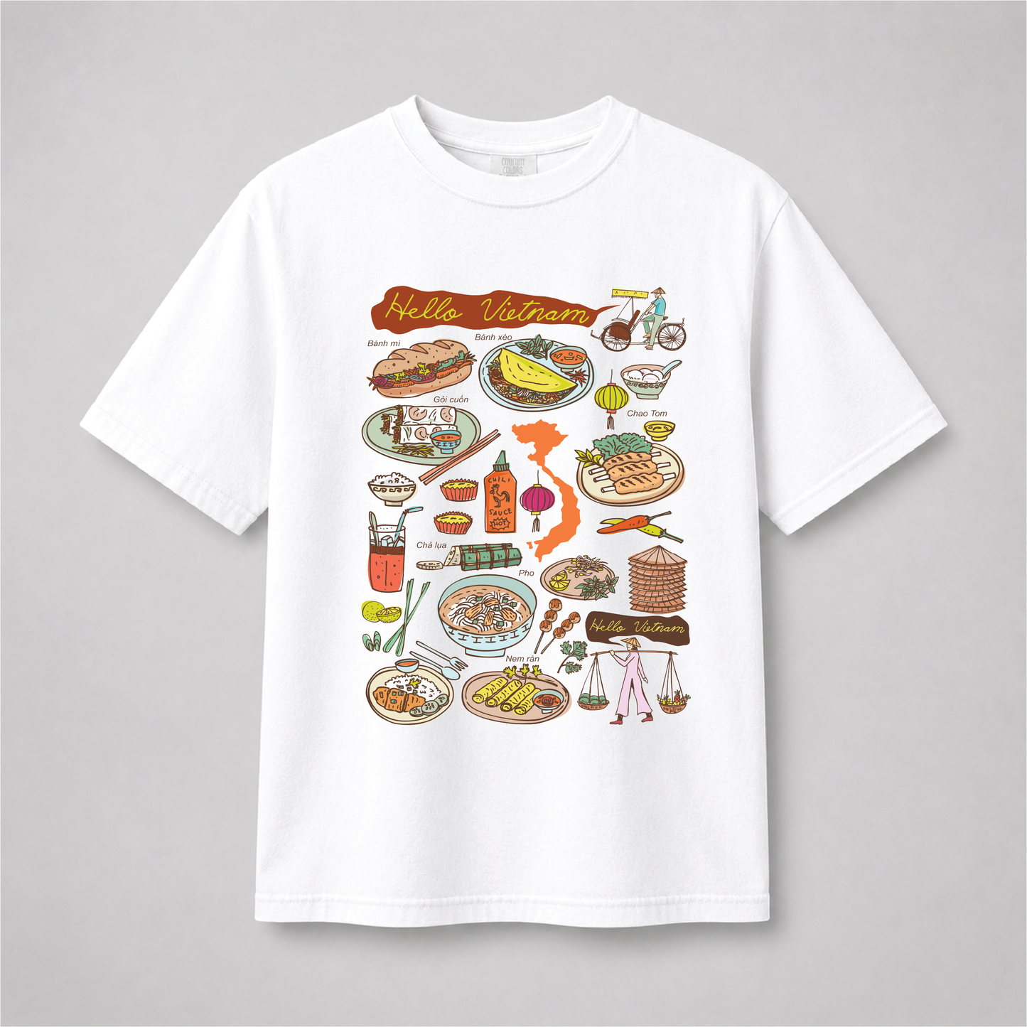 Hello Vietnam Food T-Shirt – Vietnamese Cuisine & Culture Graphic Tee