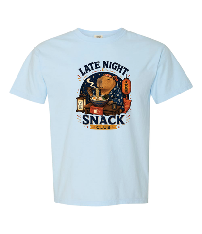 Late Night Snack Club Tee – Capybara Ramen Shirt