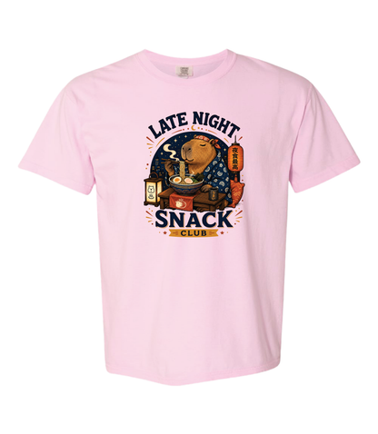 Late Night Snack Club Tee – Capybara Ramen Shirt