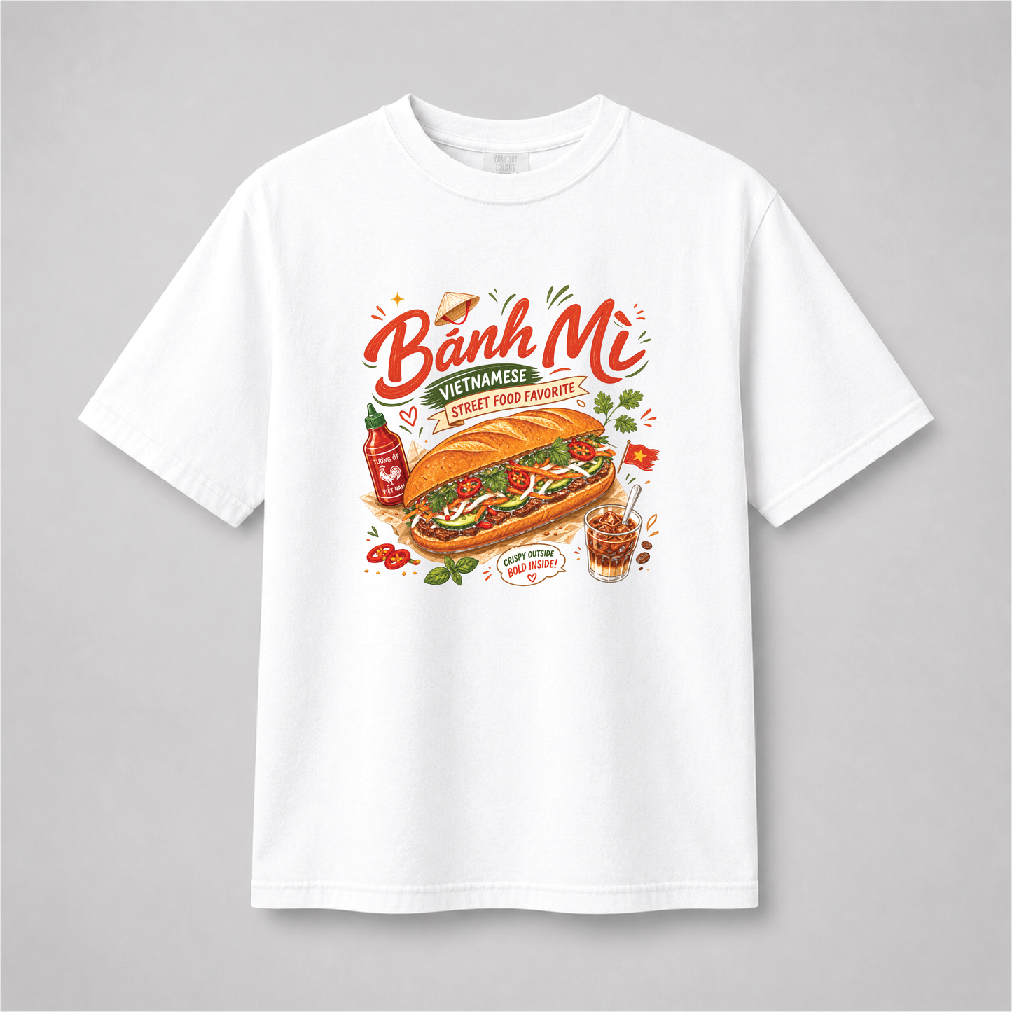 Bánh Mì Vietnamese Street Food Graphic Tee – Comfort Colors Shirt