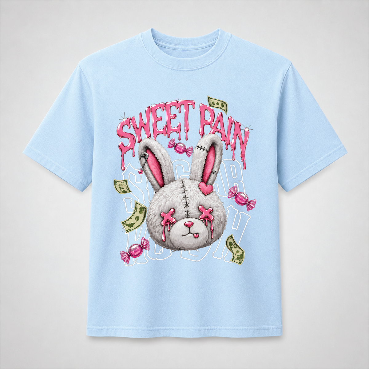 Sweet Pain Gothic Bunny T-Shirt – Creepy Cute Candy Rabbit Graphic Tee